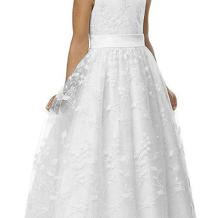 A-line Waist Slim Wedding Pageant Lace Flower Girl Dresses 2-13 Years Old