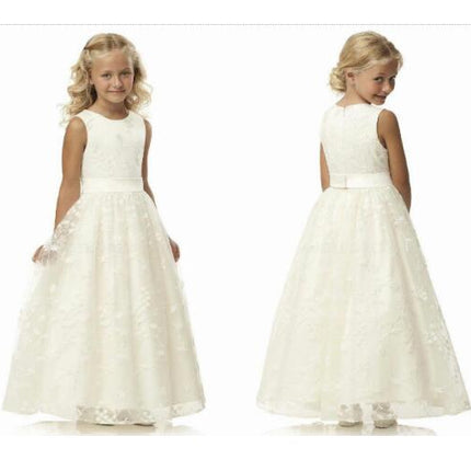 A-line Waist Slim Wedding Pageant Lace Flower Girl Dresses 2-13 Years Old