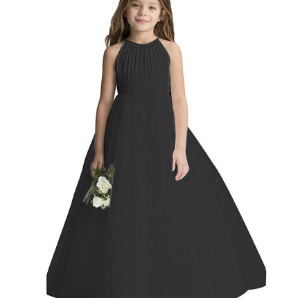 Flower Girls Tulle Chiffon Dresses Kids Wedding Party Pageant Ball Gowns