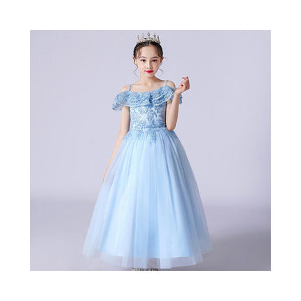 Children's Mesh Gowns Princess Dresses Flower Girl Party Prom Tutus