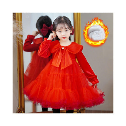 Christmas Dress for Girls Tulle Dresses with Train Birthday Holiday Party