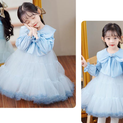 Christmas Dress for Girls Tulle Dresses with Train Birthday Holiday Party