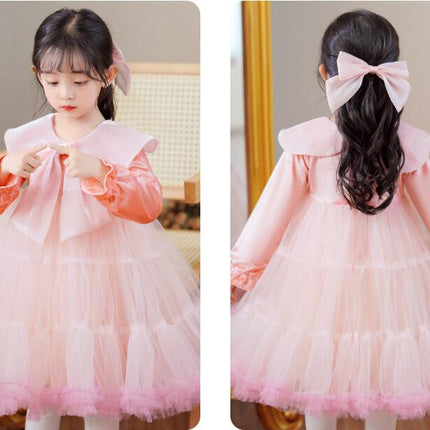 Christmas Dress for Girls Tulle Dresses with Train Birthday Holiday Party