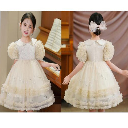 Big/Little Girl Lace A-Line Wedding Dresses Children's Celebration Birthday Dresses