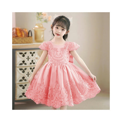 Embroidered Princess Dress Girls Performance Flower Girl Party Prom Dress