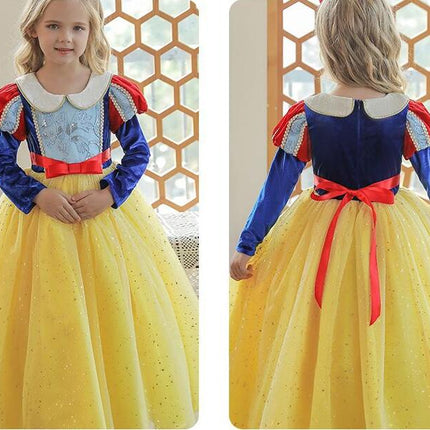 Girls Princess Dresses Birthday Gowns Ice Cosplay Christmas Children's Costumes