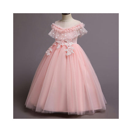 Girls Party Evening Princess Dress Maxi Dress Children's Tulle Ball Gown