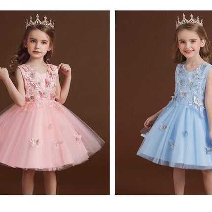 Girls Party Evening Dress Princess Dress Children's Tulle Butterfly Dress