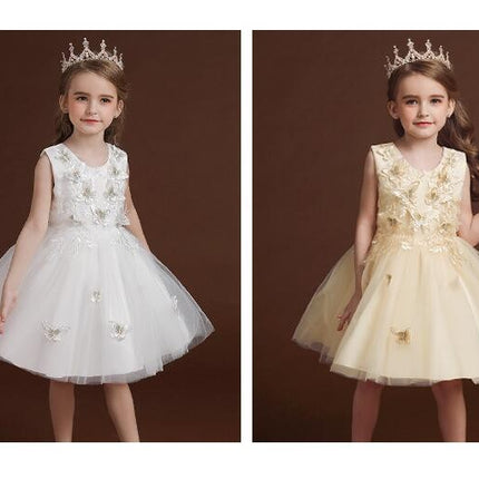 Girls Party Evening Dress Princess Dress Children's Tulle Butterfly Dress