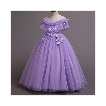 Girls Party Evening Princess Dress Maxi Dress Children's Tulle Ball Gown