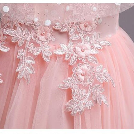 Girls Party Evening Princess Dress Maxi Dress Children's Tulle Ball Gown