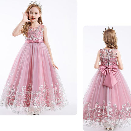 Little/Big Girls Lace Dress Wedding Bridesmaid Birthday Party Holiday Pageant Prom Masquerade