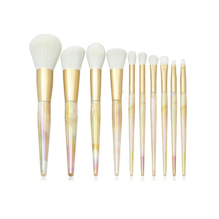 10 Pcs Synthetic Bristles Makeup Kit Blending Face Powder Blush Concealers Brush Make Up Brushes Set