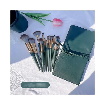 Makeup Brush Set 14Pcs Premium Vegan Synthetic Bristles Hairs Foundation Powders Concealer Lip Brushes