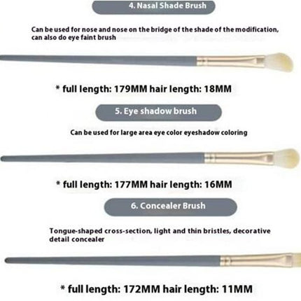 Makeup Brush Set 14Pcs Premium Vegan Synthetic Bristles Hairs Foundation Powders Concealer Lip Brushes