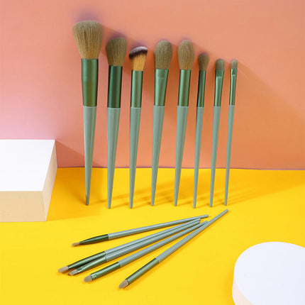 13 Pcs Professional Makeup Brush Set Cosmetic Plastic Handle Cruelty-FreeBrushes Blush Concealer Eye Shadow