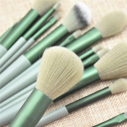 13 Pcs Professional Makeup Brush Set Cosmetic Plastic Handle Cruelty-FreeBrushes Blush Concealer Eye Shadow