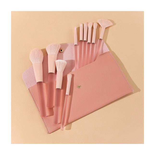 10PCS Makeup Brush Travel Foundation Concealers Contouring Professional Synthetic Bristles Make Up Brushes