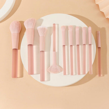 10PCS Makeup Brush Travel Foundation Concealers Contouring Professional Synthetic Bristles Make Up Brushes