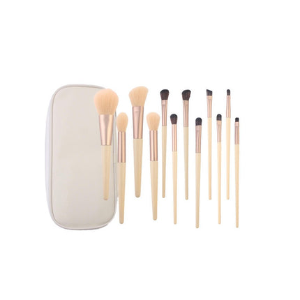 12-Piece Makeup Brush Set - Premium Soft Synthetic Bristles For Contour Eyeshadow & Perfect Smoky Eye