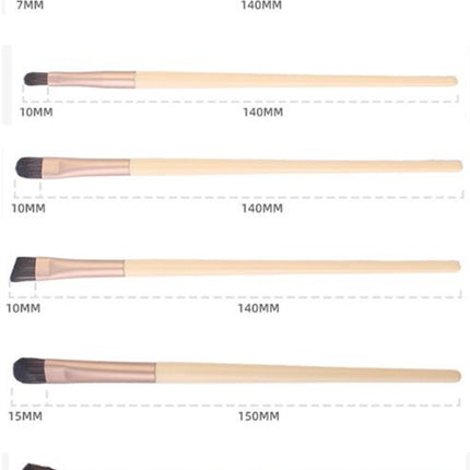 12-Piece Makeup Brush Set - Premium Soft Synthetic Bristles For Contour Eyeshadow & Perfect Smoky Eye