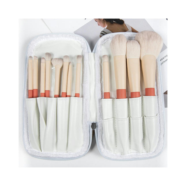 12 Piece Makeup Brush Set For Liquid Cream & Powder Eyeshadow Foundation Concealer Blush & Contour Travel