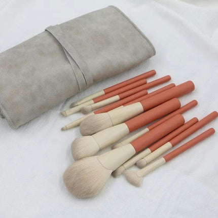 12 Piece Makeup Brush Set For Liquid Cream & Powder Eyeshadow Foundation Concealer Blush & Contour Travel