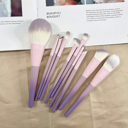 Makeup Brush Set 10 Pcs Premium Synthetic Foundation Powder Concealers Eye shadows Blush Makeup Brushes