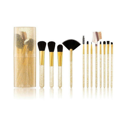 Makeup Brush Sets - 12 Pcs Makeup Brushes For Liquid Cream & Powder Foundation Concealer Blush & Contour