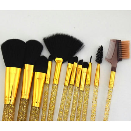 Makeup Brush Sets - 12 Pcs Makeup Brushes For Liquid Cream & Powder Foundation Concealer Blush & Contour