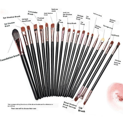 Eye Set Premium Synthetic Foundation Powder Concealer Contour Eye Shadow Brushes & Tools Travel Brush