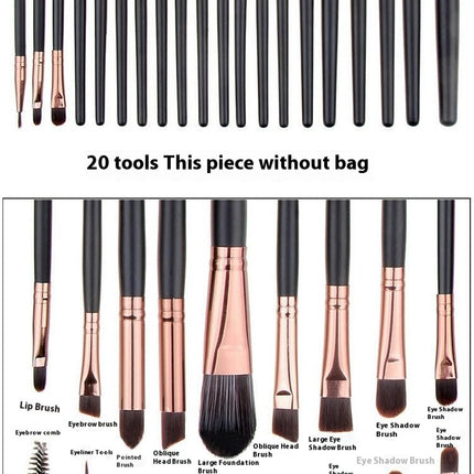 Eye Set Premium Synthetic Foundation Powder Concealer Contour Eye Shadow Brushes & Tools Travel Brush