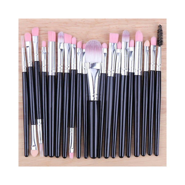 20 Pcs Full Face Professional Makeup Brushes Set For Powder Liquid Cream Blush Brush Foundation Brush