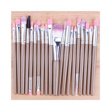 20 Pcs Full Face Professional Makeup Brushes Set For Powder Liquid Cream Blush Brush Foundation Brush