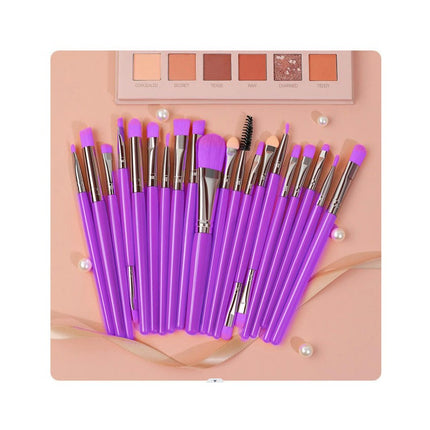 20 Pcs Full Face Professional Makeup Brushes Set For Powder Liquid Cream Blush Brush Foundation Brush