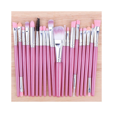 20 Pcs Full Face Professional Makeup Brushes Set For Powder Liquid Cream Blush Brush Foundation Brush