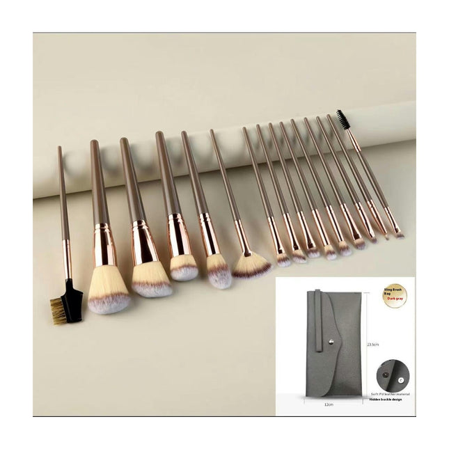 15Pcs Brushes For Liquid Makeup Professional Foundation Brushes Set For Blending Flawless Powder Cosmetics Stippling