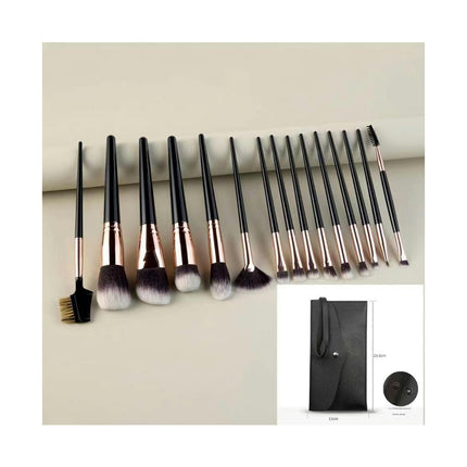 15Pcs Brushes For Liquid Makeup Professional Foundation Brushes Set For Blending Flawless Powder Cosmetics Stippling