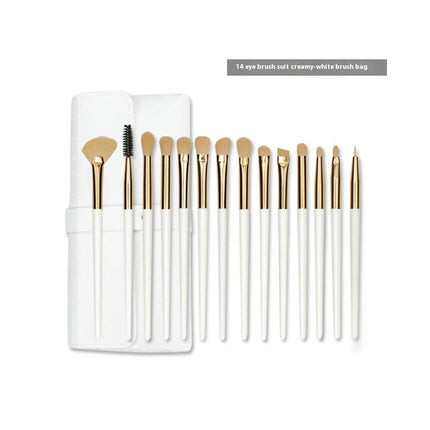 14Pcs Makeup Brush Set Premium Synthetic Powder Foundation Contour Eye Shadow Blending Liner Make Up Brush Kit