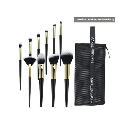 Professional Eye shadow Concealer Eyebrow Foundation Powder Liquid Cream Blending Brushes Set With Carrying Bag