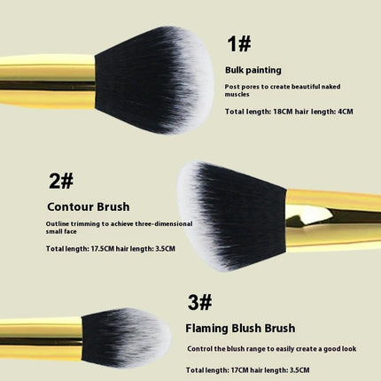 Professional Eye shadow Concealer Eyebrow Foundation Powder Liquid Cream Blending Brushes Set With Carrying Bag