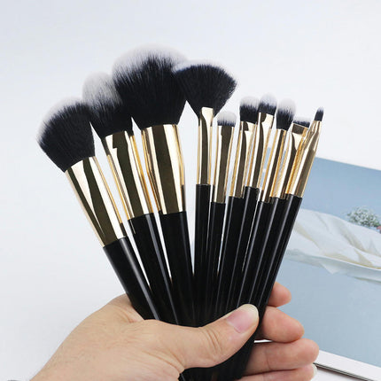 Professional Eye shadow Concealer Eyebrow Foundation Powder Liquid Cream Blending Brushes Set With Carrying Bag