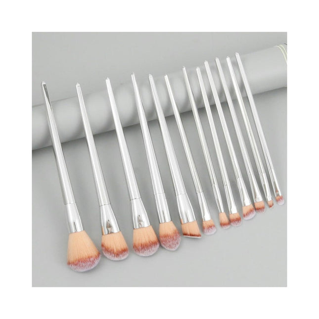 12Pcs Makeup Brushes Sets - With Foundations Powder Blush Concealer Blending Eyeshadow Contour Brush Sets