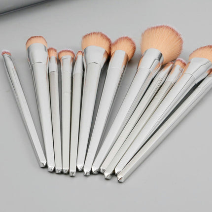 12Pcs Makeup Brushes Sets - With Foundations Powder Blush Concealer Blending Eyeshadow Contour Brush Sets