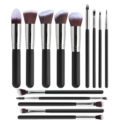 14 Pcs Makeup Brush Set Premium Synthetic Powder Foundation Contour Blush Concealer Make Up Brush Kit