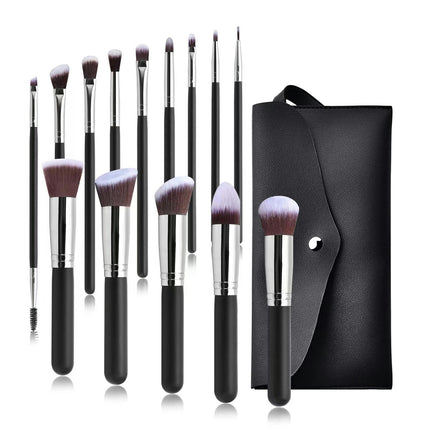 14 Pcs Makeup Brush Set Premium Synthetic Powder Foundation Contour Blush Concealer Make Up Brush Kit