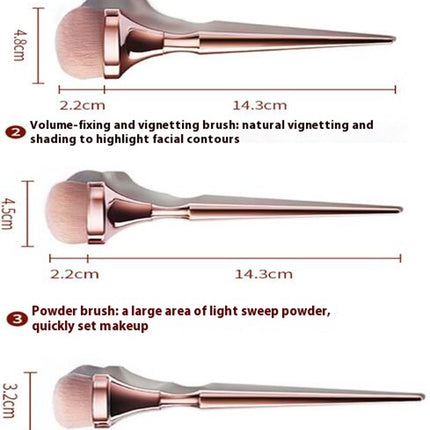 Oval Makeup Brushes 9 pcs Foundation Powder Concealer Cheek  Brush Set For and Eyeshadow Makeup Brushes Set