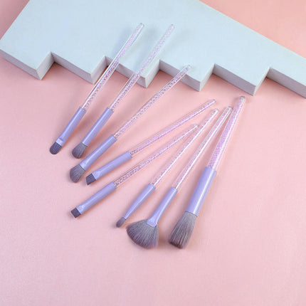 Makeup Brush Set Glitter Acrylic Handle Make Up Brushes For Powder Blush and Eyeshadow Makeup Brushes Set