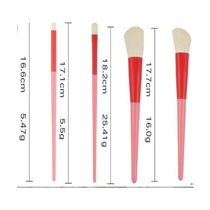 Makeup Brushes Professional Foundation Powder Blending Eyeshadow Concealer Angled Travel Make Up Brushes Set