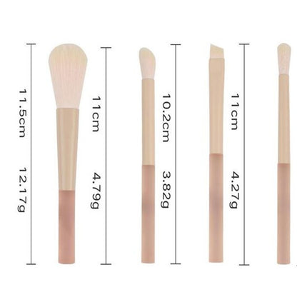 10Pcs Cosmetic Brush Kit Plastic Tube Soft Bristles Eyeshadow Brush Kit Face Makeup Brush Blush Brush With Net Bag